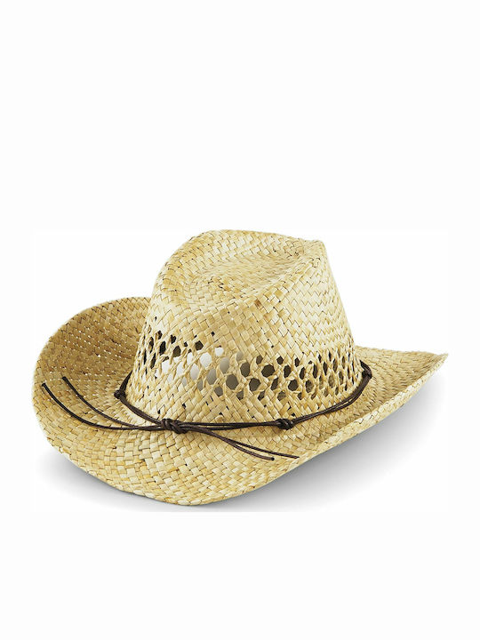 Beechfield Cowboy B735 Сламена Мъжка Шапка Бежов