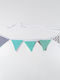 Baby Star Kinder Dekorative Girlande Blau aus Stoff 300εκ.