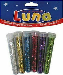 Luna Χρυσόσκονη Glitter Πολύχρωμη 6gr 6τμχ