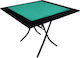 Epiploplus Masa de poker Metalic Verde 100x100cm. cu rama din piele 1buc