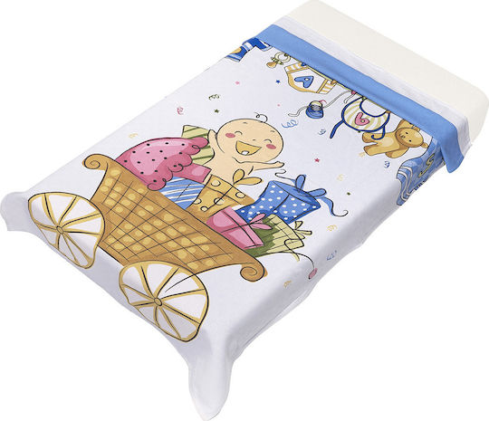 Beauty Home Baby Cot Waffle Multicolour Blanket 95x145cm