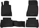 Novline Set of Front and Rear Mats 4pcs Tray Type for Mercedes-Benz E Class 2009+ Black