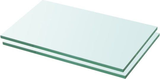 Прозрачни Стенни Рафтчета (2 Броя) 30x12x0.8см