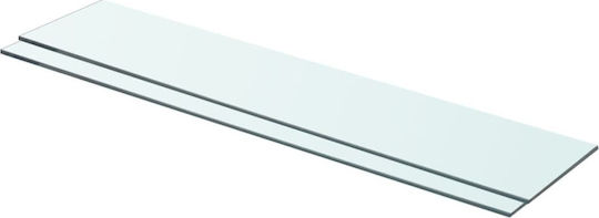 Shelves Wall 2pcs 70x15x0.8cm Transparent Shelves Wall 2pcs 70x15x0.8cm Transparent