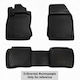 Novline Set of Front and Rear Mats 4pcs Tray Type for Nissan Pathfinder Black