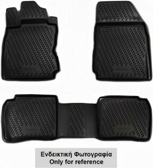 Novline Set of Front and Rear Mats 4pcs Tray Type for Nissan Almera 2006+ Black
