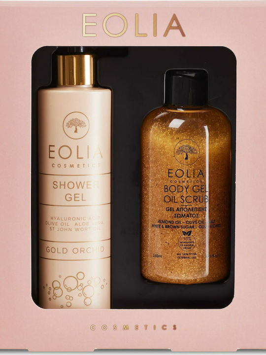 Eolia Cosmetics Gold Orchid Box Skin Care Set for Body Cleaning