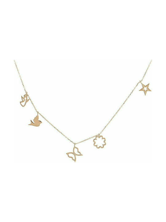 Mertzios.gr Necklace from Rose Gold 14K