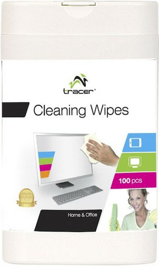Tracer Wet Wipes Αξεσουάρ Καθαρισμού Γραφείου 100τμχ