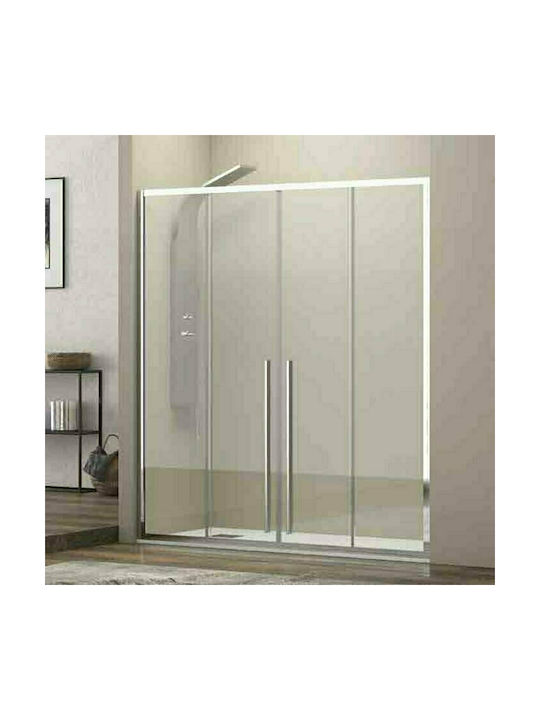 Karag Elysium 600 Διαχωριστικό Ντουζιέρας με Συρόμενη Πόρτα 180x200cm Clear Glass