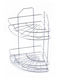 Klikareto 100-02701 Corner Wall Mounted Bathroom Shelf Metallic with 2 Shelves 47x46x36cm Silver