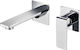 Imex Fiyi Built-In Mixer & Spout Set for Bathroom Sink with 1 Exit Silver