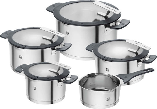 Zwilling J.A. Henckels Simplify Σετ Κατσαρόλες από Ανοξείδωτο Ατσάλι Ασημί 9τμχ Zwilling J.A. Henckels Simplify Σετ Κατσαρόλες από Ανοξείδωτο Ατσάλι Ασημί 9τμχ