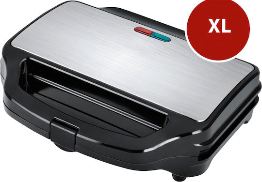 Telemax Ideakitchen XL Deli-Press Sandwich Maker pentru for 2 Sandwiches Sandvișuri 900W Inox