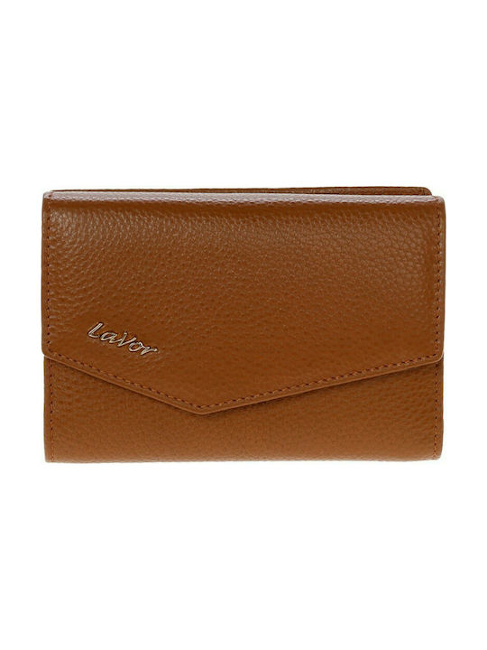 Lavor Small Leather Women's Wallet with RFID Tabac Brown