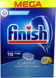 Finish Classic Every Day Clean 110 Κάψουλες Πλυντηρίου Πιάτων με Άρωμα Λεμόνι