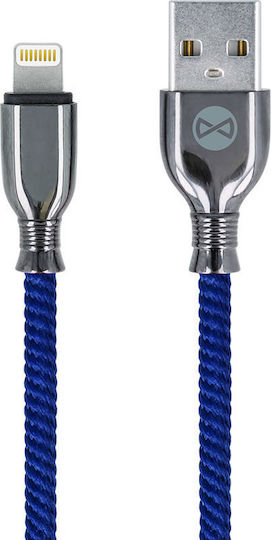 Forever Braided USB to Lightning Cable Μπλε 1m (GSM097155)