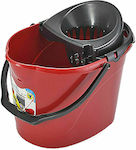 HOMie Mop Bucket with Squeezer Plastic Capacity 12lt Red