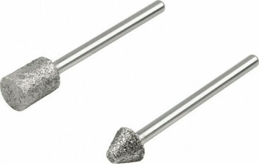 Wolfcraft Set de șlefuire diamantat cilindric cu formă conică ascuțită 2 bucăți Set Accesorii de Tăiere Unelte pentru Formare Margini în Metal \ Sticlă \ Plastic 3mm 2buc