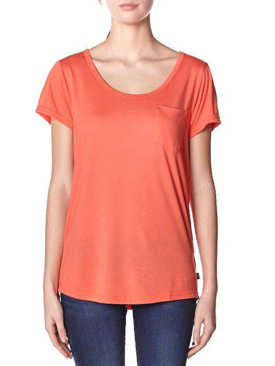 Vans Slinger Summer Women's Blouse Short Sleeve Orange