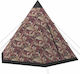 vidaXL Sommer Campingzelt Teepee Braun Für 4 Personen 300x200x250cm