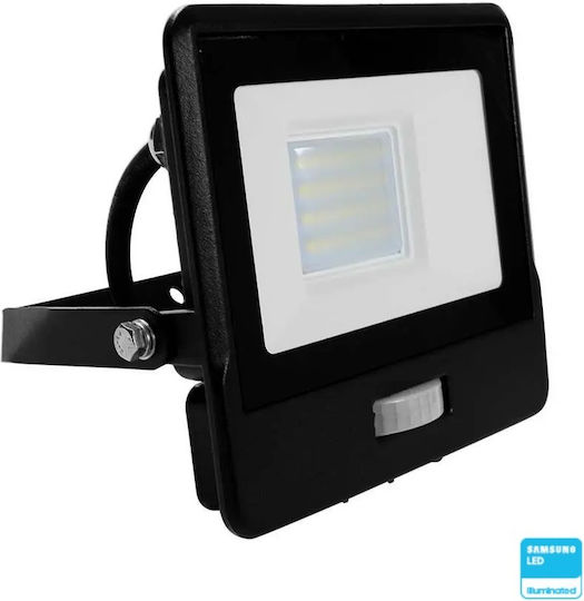 V-TAC Waterproof LED Floodlight 20W Natural White 4000K with Motion Sensor IP65