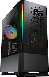 Cougar MX430 Air RGB Gaming Midi Tower Κουτί Υπολογιστή με Πλαϊνό Παράθυρο Μαύρο