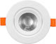 Avide ALDLS38CW-R-7W Στρογγυλό Πλαστικό Χωνευτό Σποτ με Ενσωματωμένο LED και Ψυχρό Λευκό Φως Λευκό 9x9εκ. 1τμχ