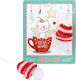 Hängendes Ornament Beanie Stoff Rot Beleuchtet