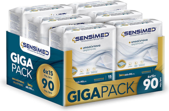Sensimed Υποσέντονα 60×90 Giga Pack 90τεμ Αυτοκόλλητα & Sap