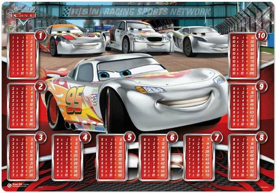 Grupo Erik Single Desk Pad Plastic Cars Silver Multicolour 50x35cm