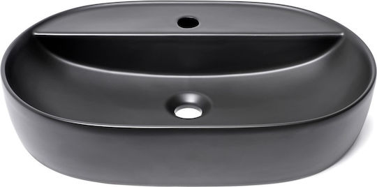 Swiss Aqua Technologies Infinitio Countertop Sink Ceramic 60x40x12.5cm Black Matt