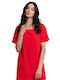 Rut & Circle Summer Mini T-Shirt Dress Red