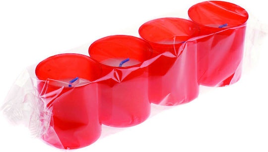 Candil Lumânare Tribut 10B Din Plastic Roșu 5.2x5.2cm