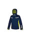 Kids ski jacket blue/lime Astrolabio JT7T-TRU