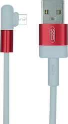 XO NB152 Unghi (90°) USB 2.0 spre micro USB Cablu Alb 1m (XO-NB152MWH) 1buc