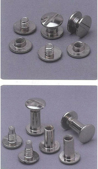 Next Șurub Legare cărți 5mm Argintiu Masculin/Feminin pentru Meniu 5mm