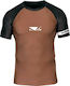 Bad Boy Oss Ranked Rashguard BBRS138 Short Sleeve Shirt BBRS138 for Jiu-Jitsu Brown