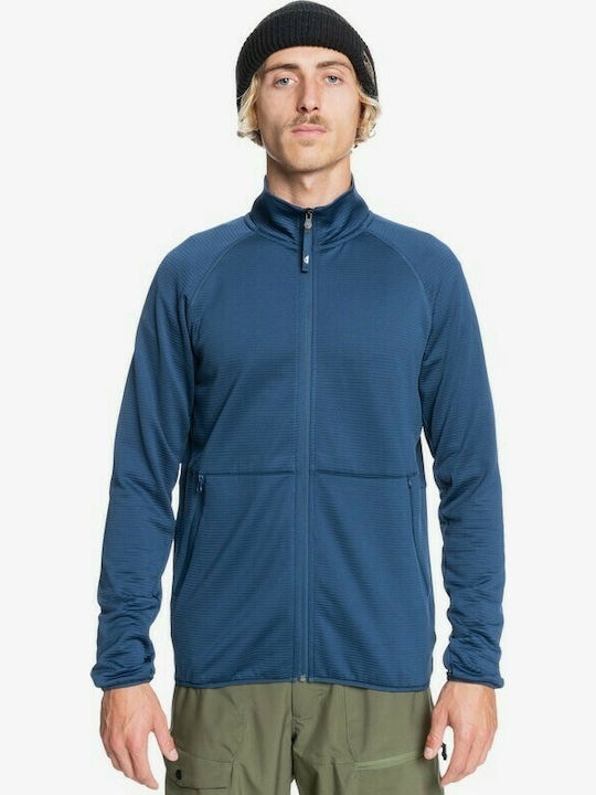 Quiksilver Steep Point Men's Fleece Cardigan with Zipper Insignia Blue