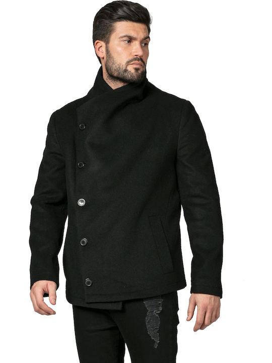 Religion Nether 38PNRJ52 Ανδρικό Ημίπαλτο Μαύρο