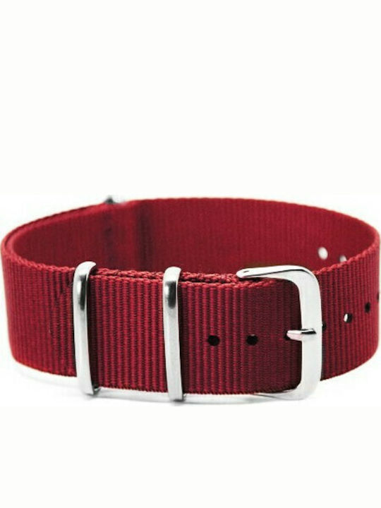 Curea Din Țesătură Nato Burgundy 18mm
