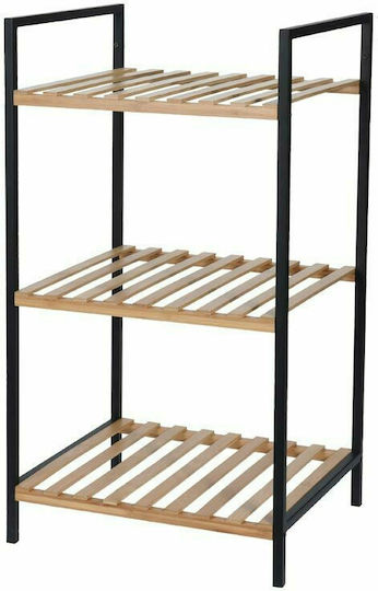 ArteLibre Rafturi de baie Raft Baie Bambus cu 3 Rafturi 38x32.5x70cm Maro