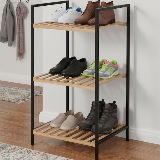 ArteLibre Επιδαπέδια Ραφιέρα Μπάνιου Bamboo με 3 Ράφια 38x32.5x70cm Καφέ ArteLibre Επιδαπέδια Ραφιέρα Μπάνιου Bamboo με 3 Ράφια 38x32.5x70cm Καφέ