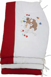 Beboulino Train Crib Bumper Inside Red 65x110cm