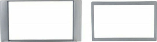 Phonocar DIN Fascia Panels 2 Din Silver for Ford C-Max / Fiesta / Focus / Fusion / Galaxy / Kuga / Mondeo / S-Max / Transit
