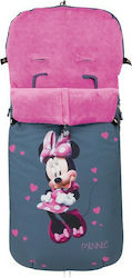 Interbaby Minnie Universal Sac de picioare pentru cărucior Albastru cu căptușeală de catifea 105x46εκ.