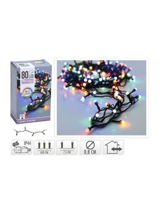 80 Lights LED 6m. White in String 1pcs