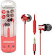 Aiwa ESTM-50 In-ear Handsfree with 3.5mm Connector Red