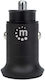 Manhattan Car Charger 25W 3A Fast Charging with Ports 1xUSB 1xType-C Black Colour