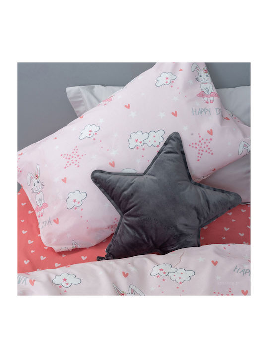 Palamaiki Kids Cotton Pillowcase Set 50x75cm Pink